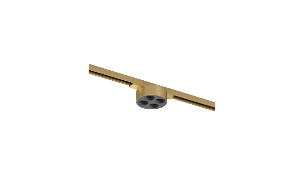 Cветильник трековый однофазный SHINE GRILL 6W DIM 3000K  латунь, Denkirs 