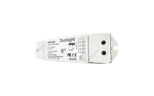Контроллер Ampe CNT-4-20 RGB\RGBW\MIX\CCT\DIM 4CH*5A=20A , Dumlight