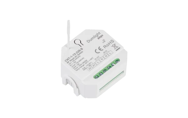 Контроллер-выключатель Ampe CNT-1-15-220-S-WF 220V 10A 1зона 360w-max (Google Home, Алиса) Dumlight