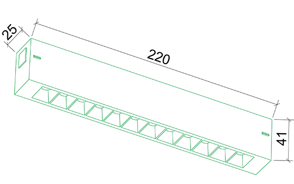 Светильник трековый  линейный 29146 Track 25  с механическим CCT-переключателем, Lumfer