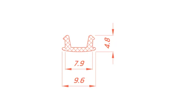 Вставка гарпуная, Flexy 0.8 см PVC 8, белая