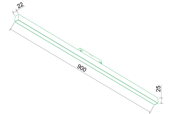 Светильник линейный трековый TRACK 23 30W, 3000-6000K.  с механическим CCT-переключателем