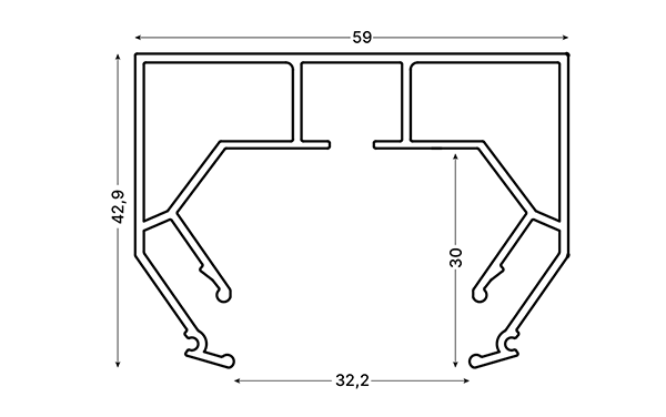 Карниз АМ 1 однорядный, Alteza