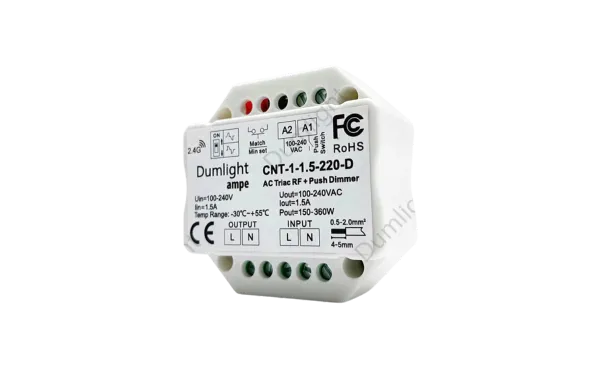Контроллер-диммер (S1-B) Ampe CNT-1-1,5-220-D 1,5A 220W, Dumlight