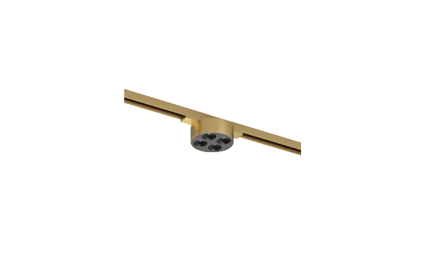 Cветильник трековый однофазный SHINE GRILL 6W DIM 3000K  латунь, Denkirs 