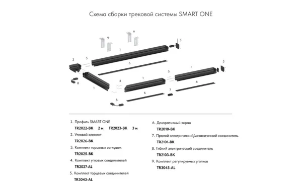 Коннектор гибкий для шинопровода SMART, чёрный Denkirs