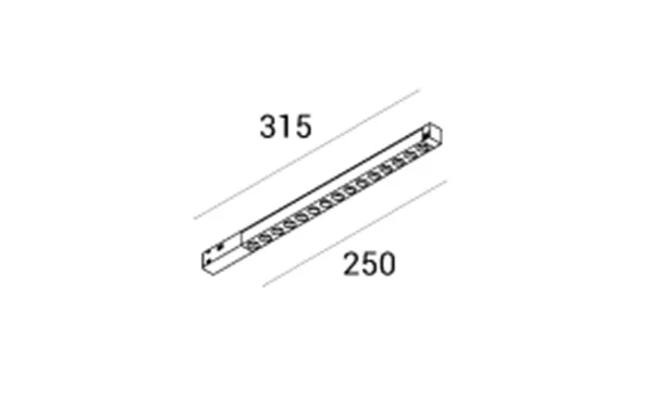 Светильник линейный  DOT-LINE 8W, GRAFFIT