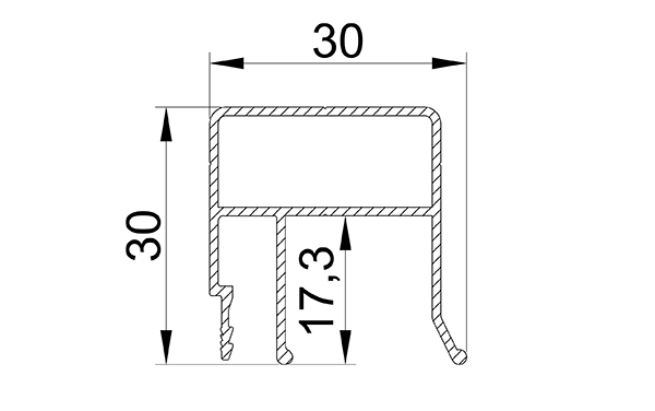 Профиль BS (брус с подсветкой)  Lumfer