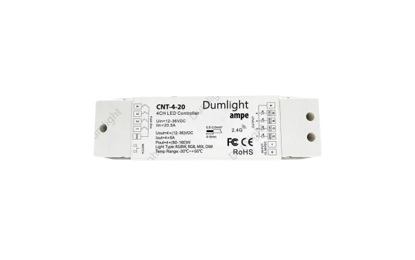 Контроллер Ampe CNT-4-20 RGB\RGBW\MIX\CCT\DIM 4CH*5A=20A , Dumlight
