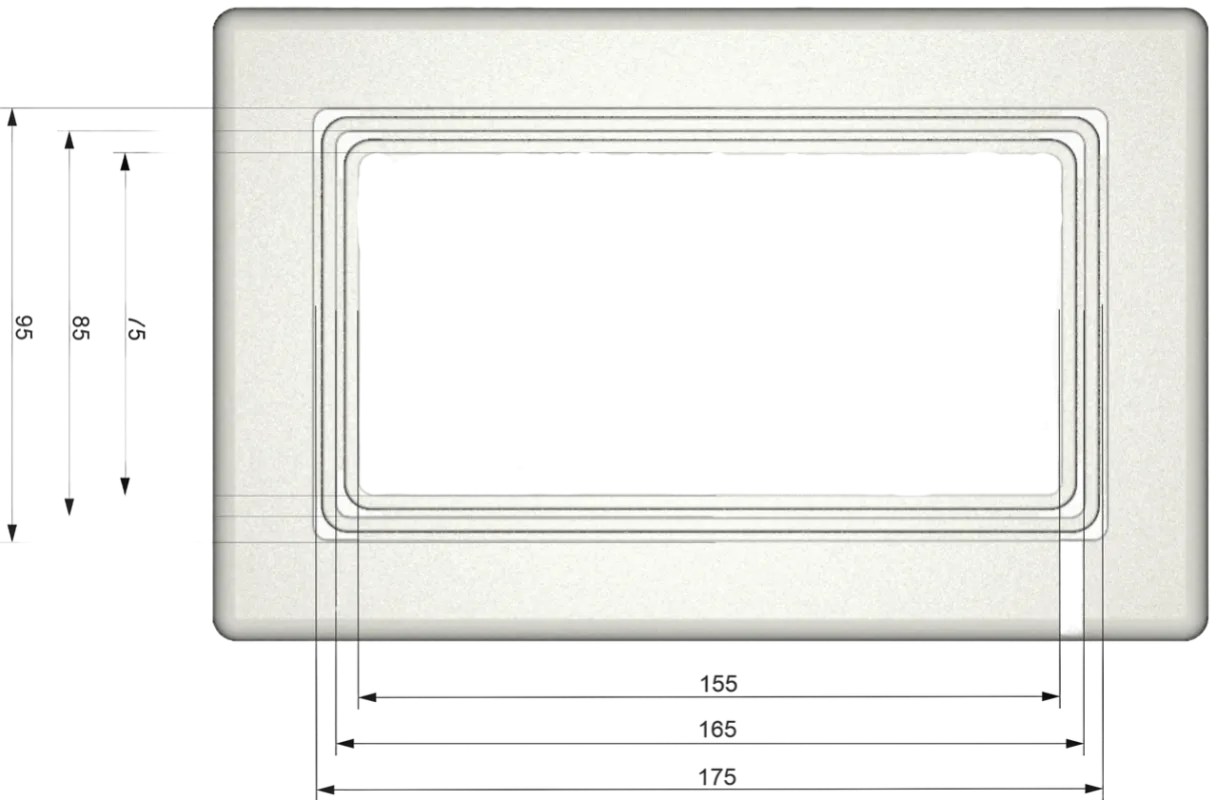 Платформа ПВХ универсальная прямоугольная 155*75 /165*85 /175*95мм белый  ОПТИМПЛАСТ