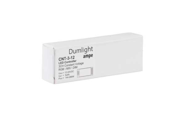 Контроллер Ampe CNT-3-12 RGB\MIX\DIM 3CH*4A=12A 12-24vDC, Dumlight