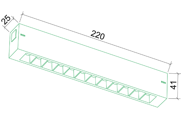 Светильник трековый  линейный 29146 Track 25  с механическим CCT-переключателем, Lumfer