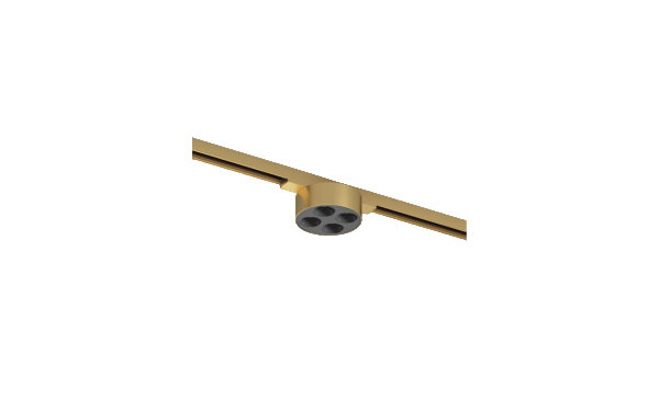 Cветильник трековый однофазный SHINE GRILL 6W DIM 3000K  латунь, Denkirs 
