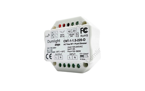 Контроллер-диммер (S1-B) Ampe CNT-1-1,5-220-D 1,5A 220W, Dumlight