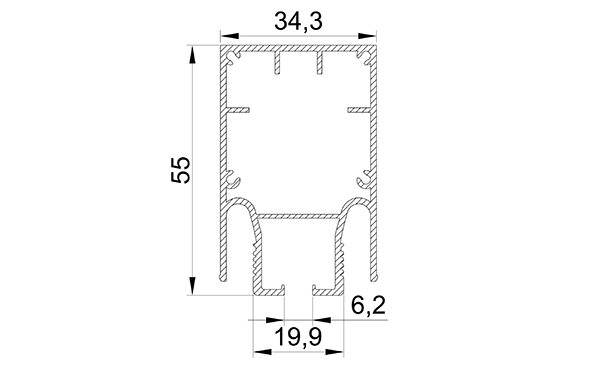 Профиль LumFer Clamp Cornice Uno