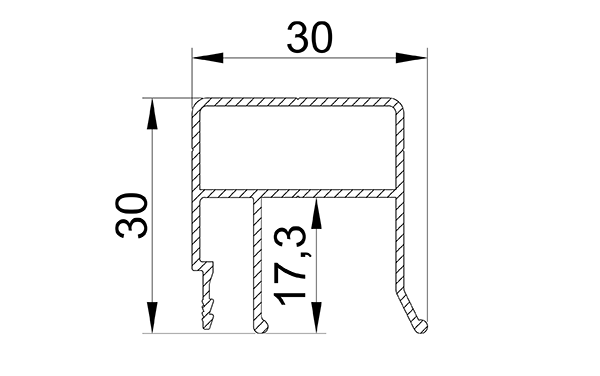 Профиль BS (брус с подсветкой)  Lumfer