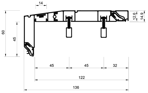 Карниз Flexy BORZZ 45 