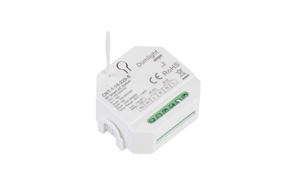 Контроллер-выключатель Ampe CNT-1-15-220-S-WF 220V 10A 1зона 360w-max (Google Home, Алиса) Dumlight