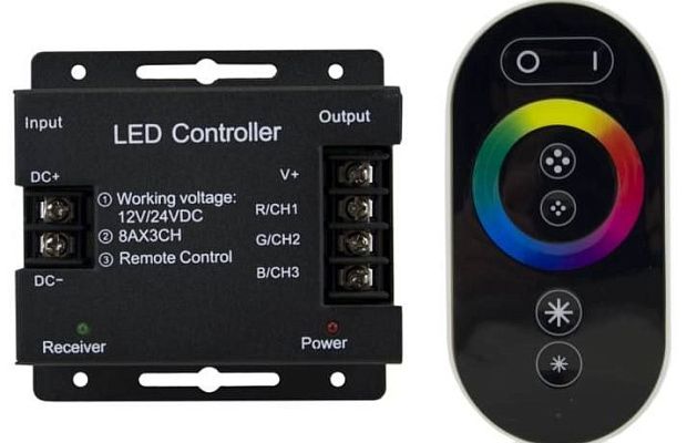 Контроллер с пультом RGB ТН05 18А  сенсорный  ПДУ LEDS POWER 